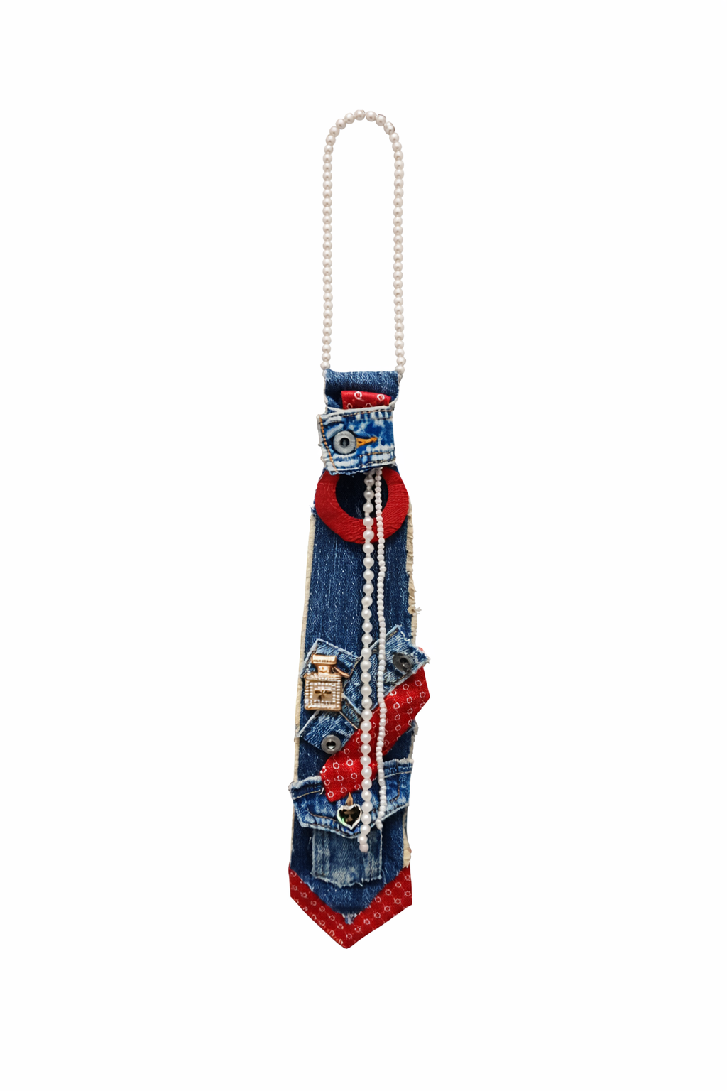 Curated Chaos Denim Tie-Junk Luxe