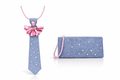 Denim Tie Necklace & Clutch- DIPPIN DOTS