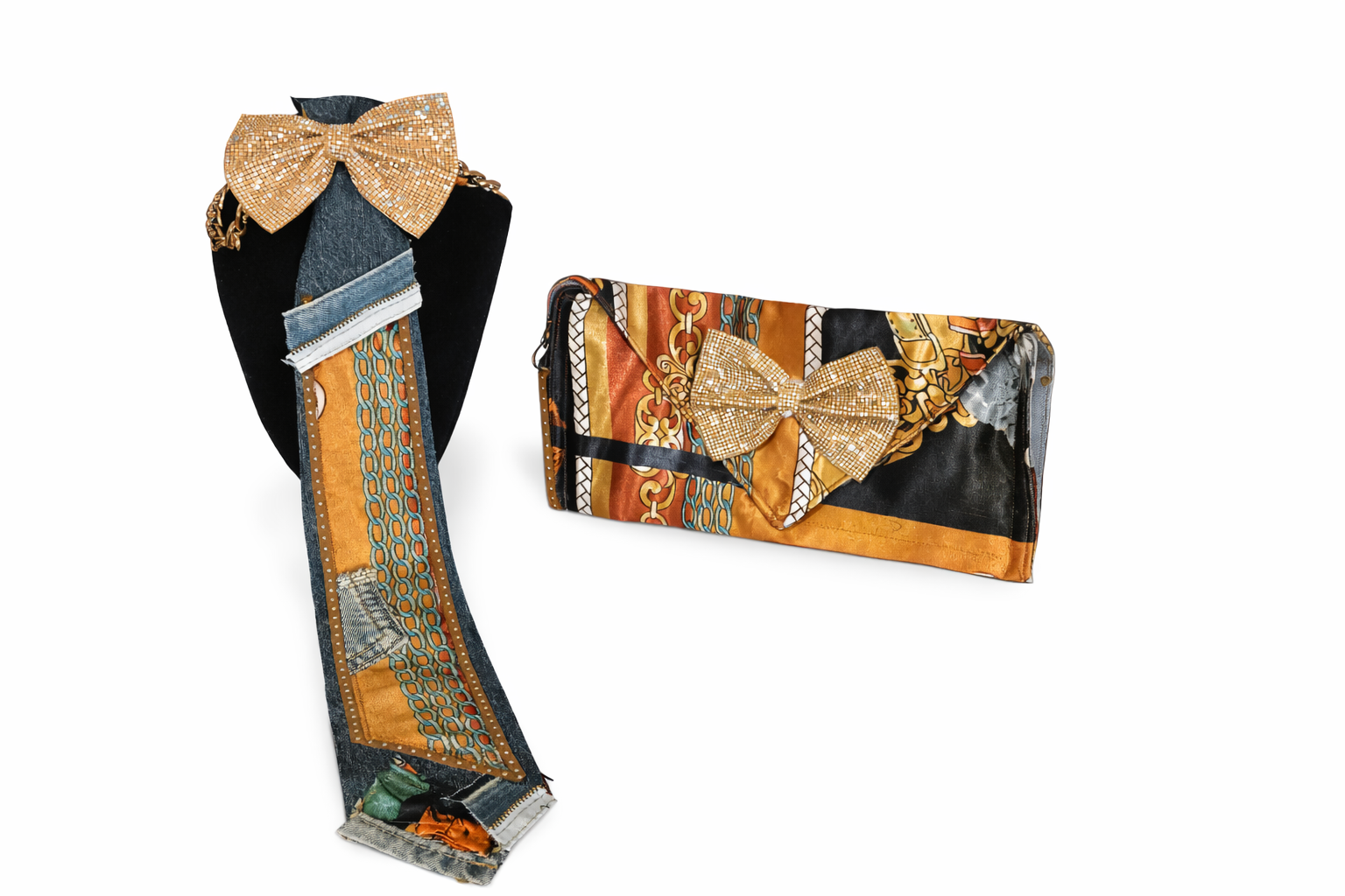 CM320 Luxe Denim & Satin Set- GOLD STANDARD