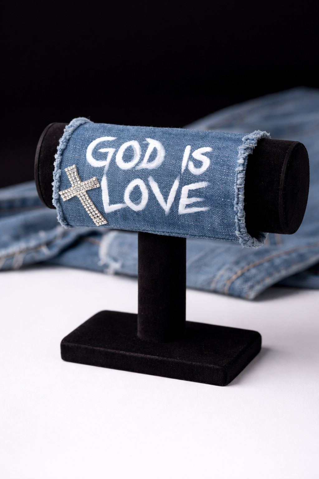 Love Denim Cuff Bracelet-Fruit of the Spirit