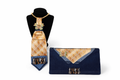 Denim Mix Tie Necklace & Clutch Set- TRANSFORMATION